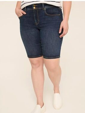 Lane Bryant Tighter Tummy Denim Bermuda Shorts 26 NWT